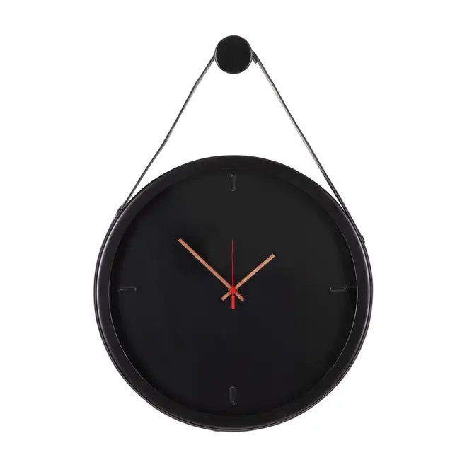 RELÓGIO DE PAREDE 40 CM PELICANO - PRETO/PRETO - Foto 1