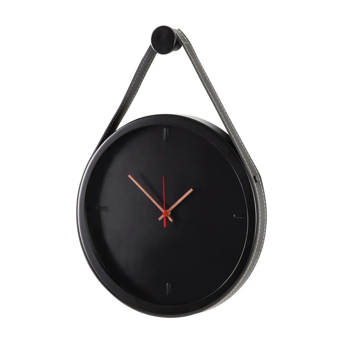RELÓGIO DE PAREDE 40 CM PELICANO - PRETO/PRETO - Foto 2