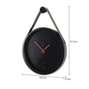 RELÓGIO DE PAREDE 40 CM PELICANO - PRETO/PRETO - Foto 6