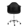 CADEIRA HOME OFFICE COM BRAÇOS EASY - CROMADO/PRETO - Foto 2