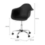 CADEIRA HOME OFFICE COM BRAÇOS EASY - CROMADO/PRETO - Foto 9