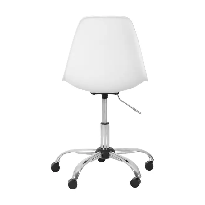 CADEIRA HOME OFFICE EASY - CROMADO/BRANCO - Foto 4