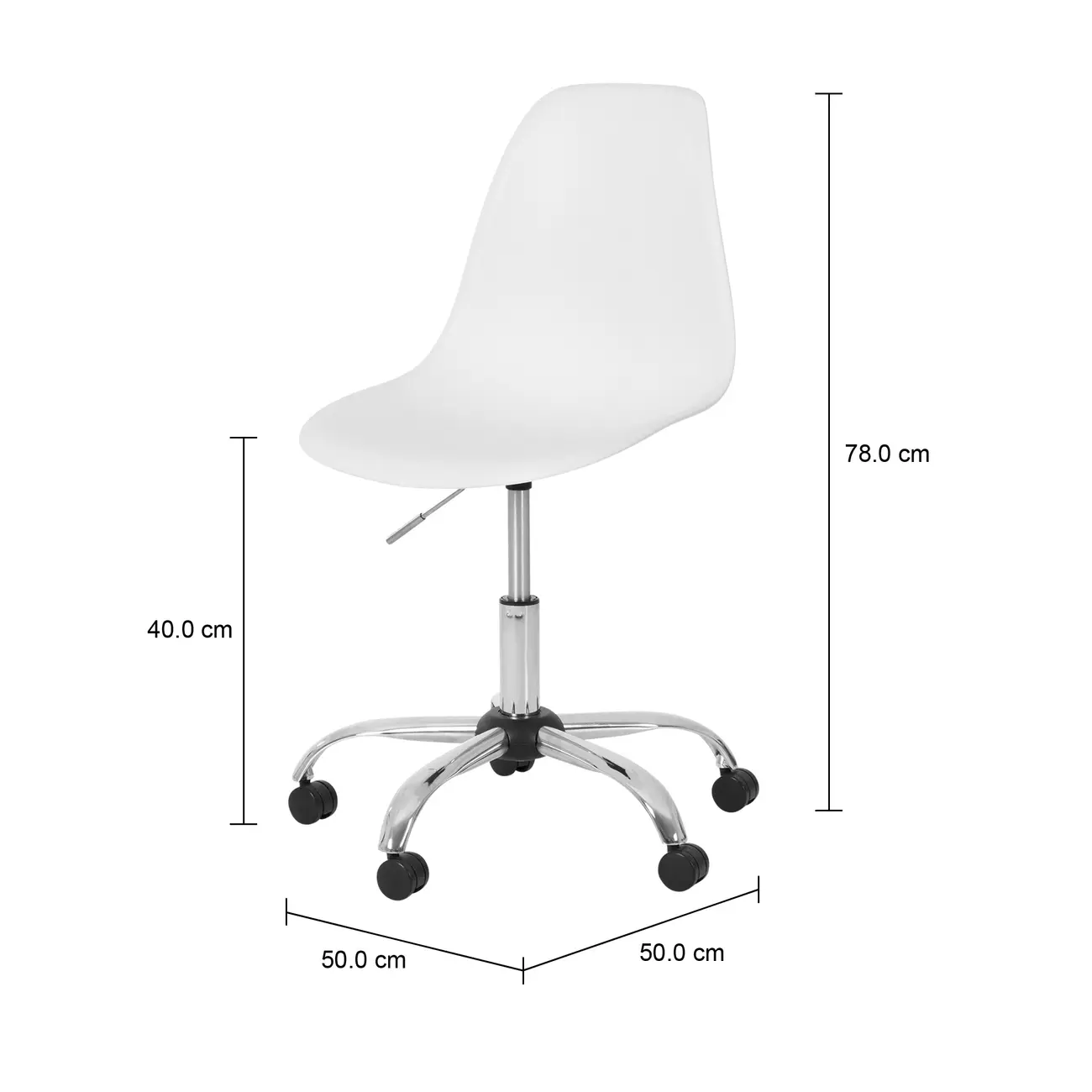 CADEIRA HOME OFFICE EASY - CROMADO/BRANCO - Foto 7
