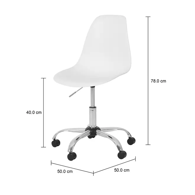 CADEIRA HOME OFFICE EASY - CROMADO/BRANCO - Foto 7
