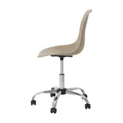 CADEIRA HOME OFFICE EASY - CROMADO/BEGE - Foto 3