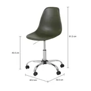 CADEIRA HOME OFFICE EASY - CROMADO/MUSGO - Foto 7