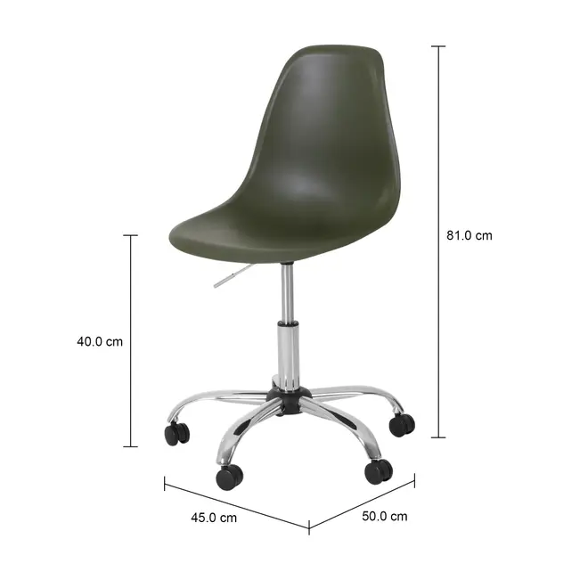 CADEIRA HOME OFFICE EASY - CROMADO/MUSGO - Foto 7