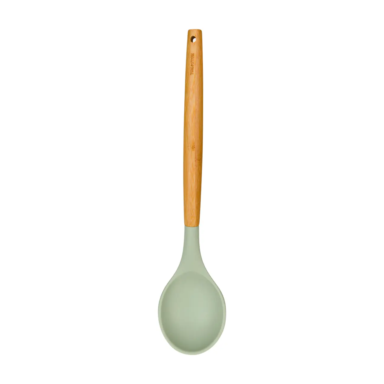COLHER 32 CM SILIBOO - SÁLVIA/NATURAL - Foto 1