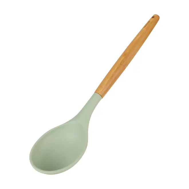 COLHER 32 CM SILIBOO - SÁLVIA/NATURAL - Foto 2