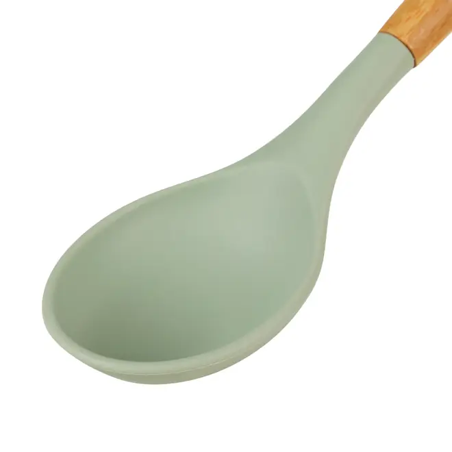COLHER 32 CM SILIBOO - SÁLVIA/NATURAL - Foto 5
