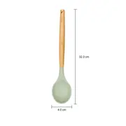 COLHER 32 CM SILIBOO - SÁLVIA/NATURAL - Foto 6