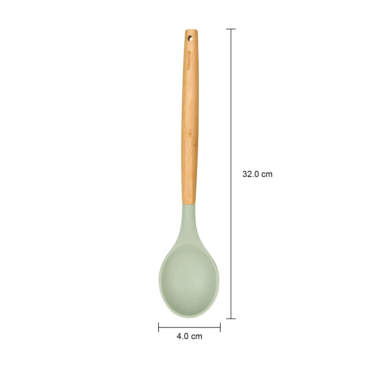 COLHER 32 CM SILIBOO - SÁLVIA/NATURAL - Foto 6