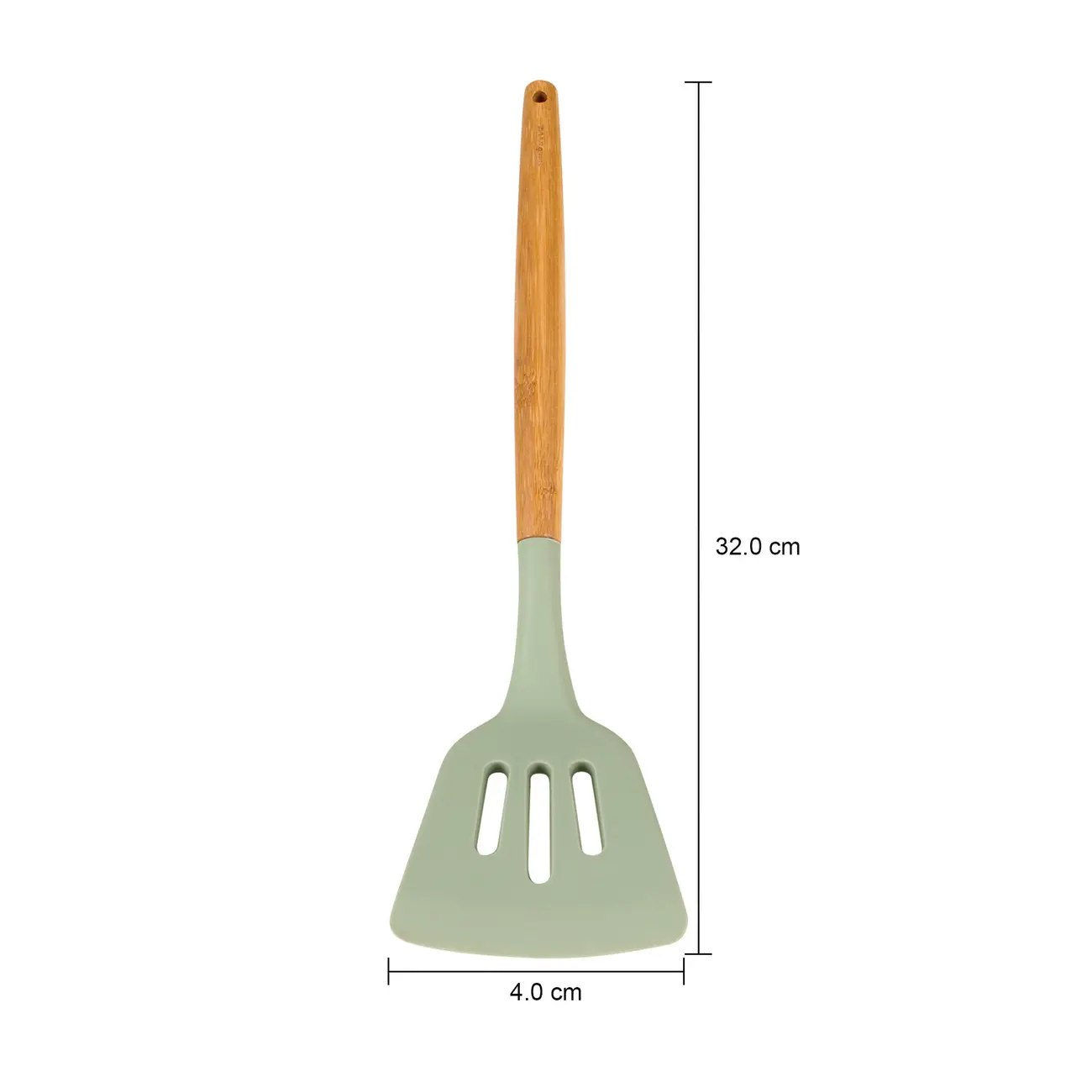 ESPÁTULA VAZADA 32 CM SILIBOO - SÁLVIA/NATURAL - Foto 6