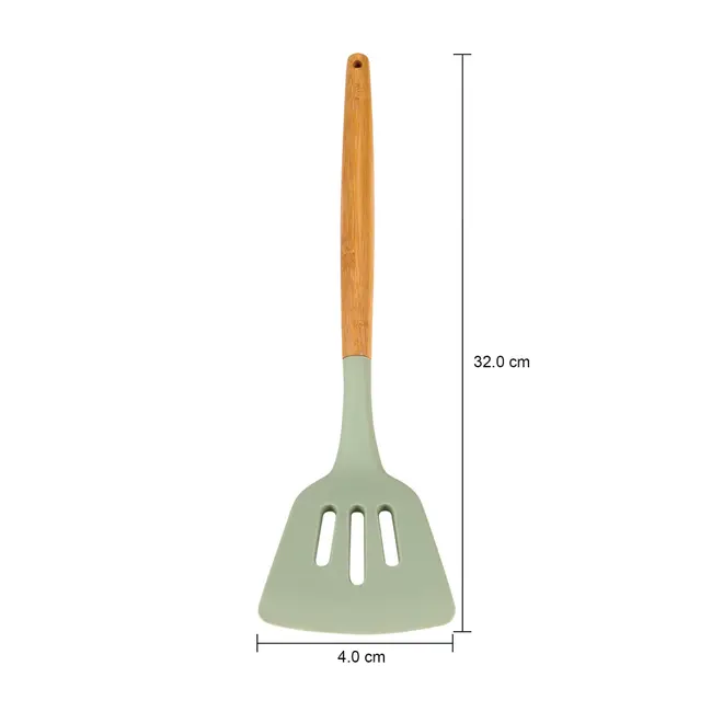 ESPÁTULA VAZADA 32 CM SILIBOO - SÁLVIA/NATURAL - Foto 6