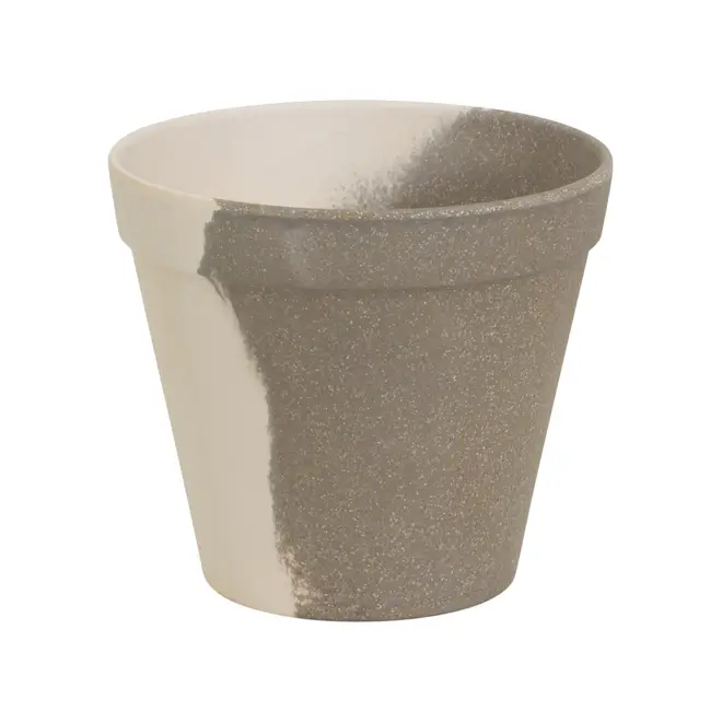 CACHEPÔ 11 CM MEZZO MEZZO - CINZA/BRANCO - Foto 3