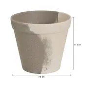CACHEPÔ 11 CM MEZZO MEZZO - CINZA/BRANCO - Foto 6