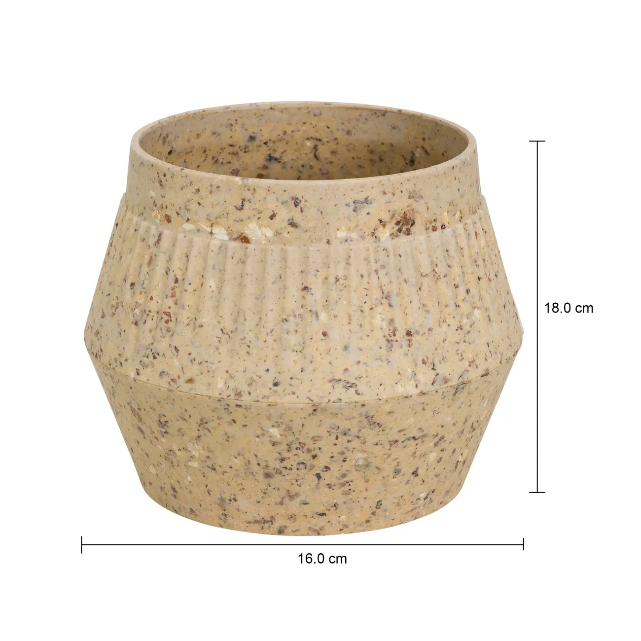 CACHEPÔ 18 CM JARDIM - BEGE/ FIBRA CLARA - Foto 3