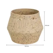 CACHEPÔ 18 CM JARDIM - BEGE/ FIBRA CLARA - Foto 3