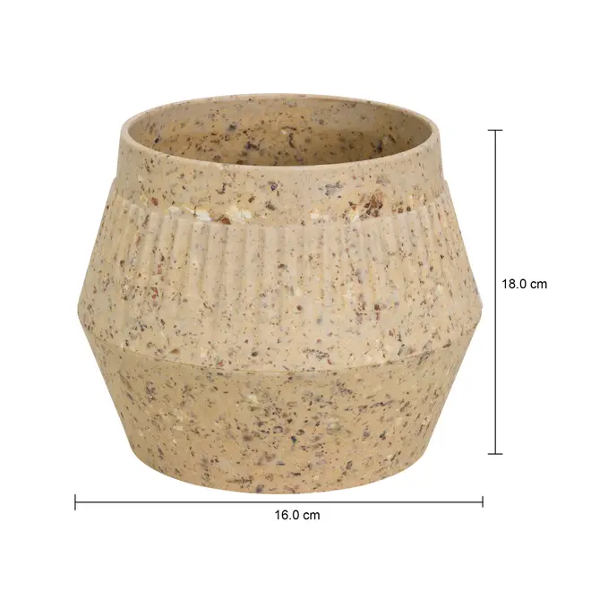 CACHEPÔ 18 CM JARDIM - BEGE/ FIBRA CLARA - Foto 3