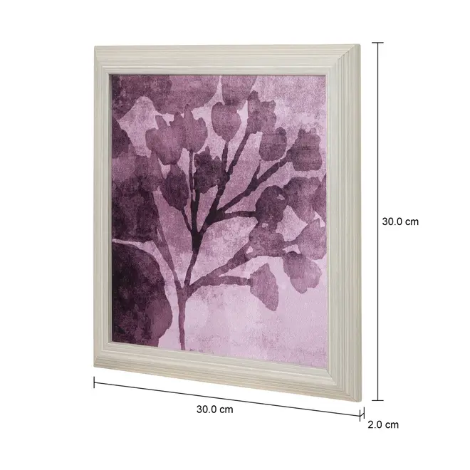 QUADRO SÈCHE II 30 CM X 30 CM - CINZA/MALVA - Foto 3