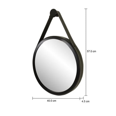 Imagem com medidas do produto ESPELHO REDONDO 40 CM PELICANO