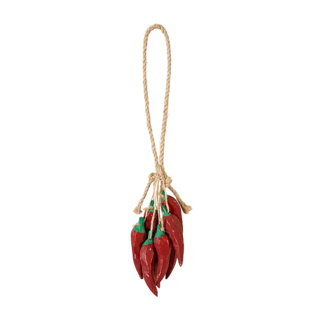 PINGENTE CACHO DE PIMENTAS - VERMELHO/NATURAL - Foto 1