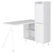 MESA COM ARMÁRIO 2 PORTAS 1,20 M X 90 CM COLAB - BRANCO/BRANCO - Foto 1