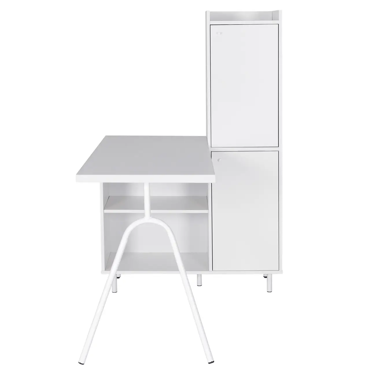 MESA COM ARMÁRIO 2 PORTAS 1,20 M X 90 CM COLAB - BRANCO/BRANCO - Foto 2