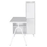 MESA COM ARMÁRIO 2 PORTAS 1,20 M X 90 CM COLAB - BRANCO/BRANCO - Foto 2