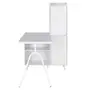 MESA COM ARMÁRIO 2 PORTAS 1,20 M X 90 CM COLAB - BRANCO/BRANCO - Foto 2