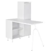 MESA COM ARMÁRIO 2 PORTAS 1,20 M X 90 CM COLAB - BRANCO/BRANCO - Foto 3