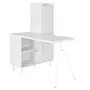 MESA COM ARMÁRIO 2 PORTAS 1,20 M X 90 CM COLAB - BRANCO/BRANCO - Foto 3