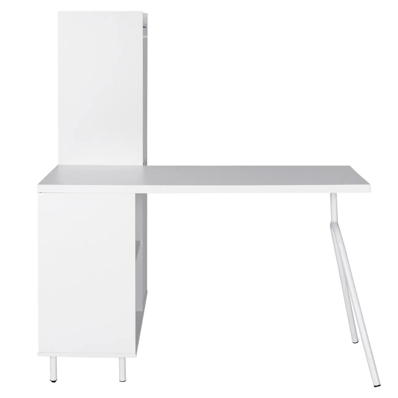 MESA COM ARMÁRIO 2 PORTAS 1,20 M X 90 CM COLAB - BRANCO/BRANCO - Foto 4
