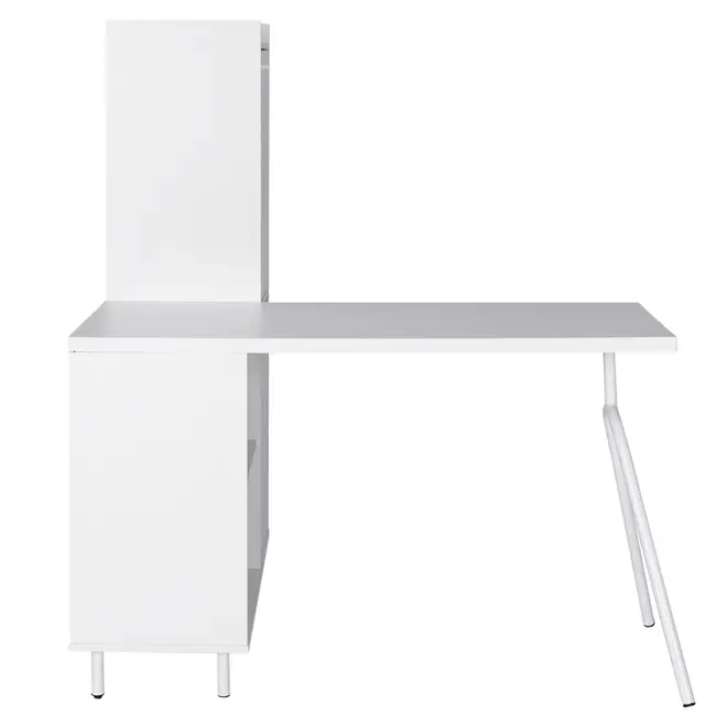 MESA COM ARMÁRIO 2 PORTAS 1,20 M X 90 CM COLAB - BRANCO/BRANCO - Foto 4