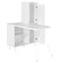 MESA COM ARMÁRIO 2 PORTAS 1,20 M X 90 CM COLAB - BRANCO/BRANCO - Foto 6