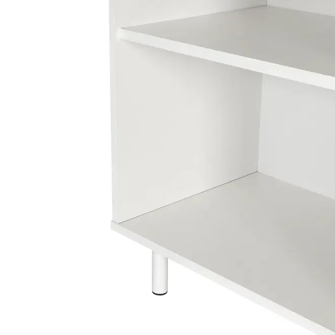 MESA COM ARMÁRIO 2 PORTAS 1,20 M X 90 CM COLAB - BRANCO/BRANCO - Foto 7