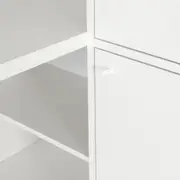 MESA COM ARMÁRIO 2 PORTAS 1,20 M X 90 CM COLAB - BRANCO/BRANCO - Foto 8