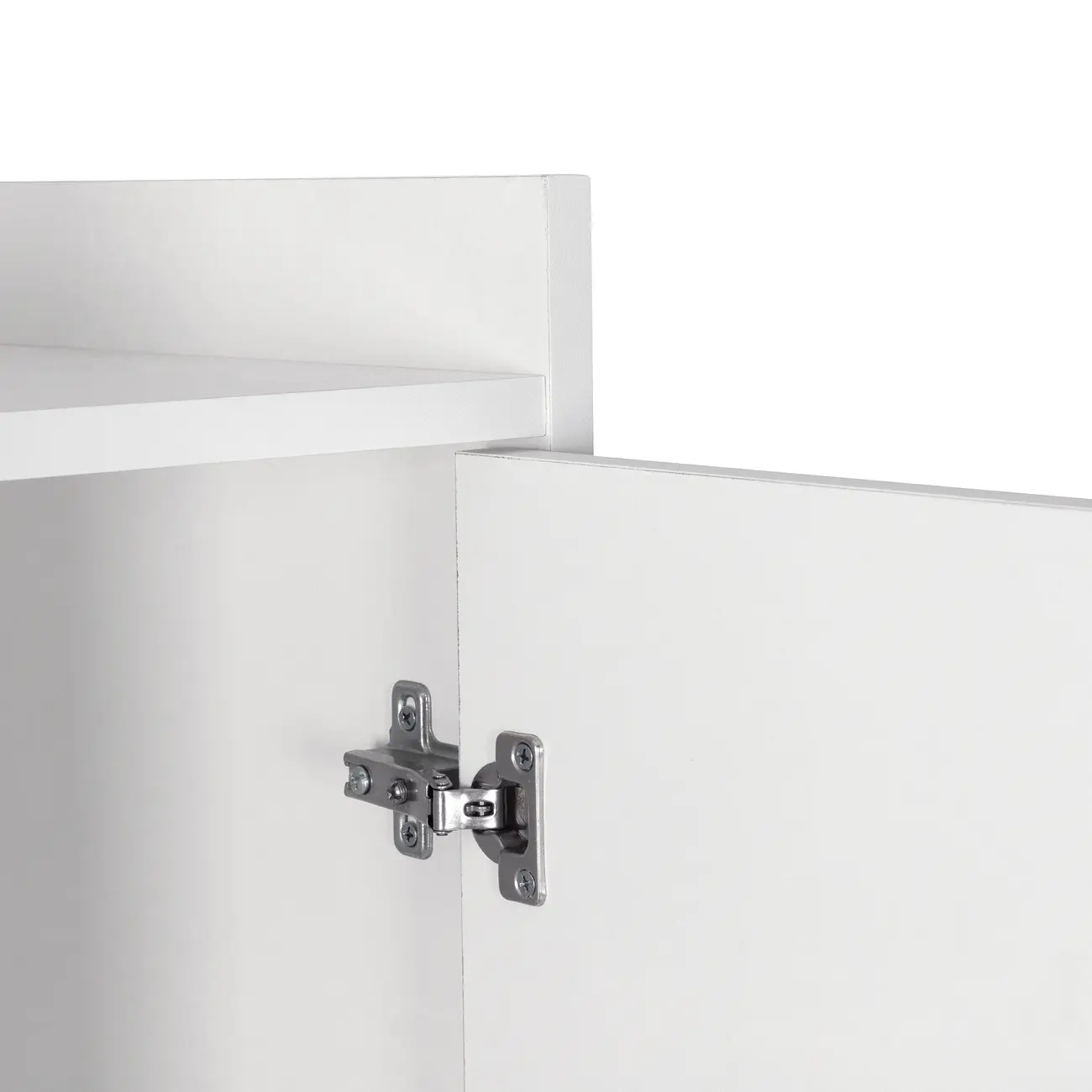 MESA COM ARMÁRIO 2 PORTAS 1,20 M X 90 CM COLAB - BRANCO/BRANCO - Foto 11