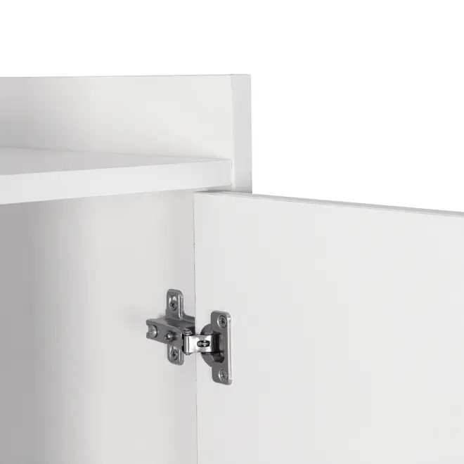 MESA COM ARMÁRIO 2 PORTAS 1,20 M X 90 CM COLAB - BRANCO/BRANCO - Foto 11