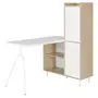 MESA COM ARMÁRIO 2 PORTAS 1,20 M X 90 CM COLAB - BRANCO/NEW OAK - Foto 1