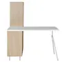MESA COM ARMÁRIO 2 PORTAS 1,20 M X 90 CM COLAB - BRANCO/NEW OAK - Foto 2