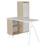 MESA COM ARMÁRIO 2 PORTAS 1,20 M X 90 CM COLAB - BRANCO/NEW OAK - Foto 3