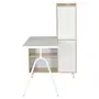 MESA COM ARMÁRIO 2 PORTAS 1,20 M X 90 CM COLAB - BRANCO/NEW OAK - Foto 4