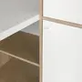 MESA COM ARMÁRIO 2 PORTAS 1,20 M X 90 CM COLAB - BRANCO/NEW OAK - Foto 8