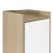 MESA COM ARMÁRIO 2 PORTAS 1,20 M X 90 CM COLAB - BRANCO/NEW OAK - Foto 10