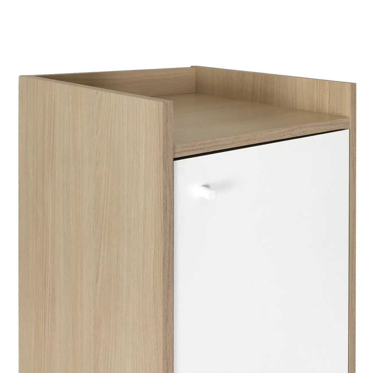 MESA COM ARMÁRIO 2 PORTAS 1,20 M X 90 CM COLAB - BRANCO/NEW OAK - Foto 10
