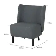 POLTRONA LOUNGE - CINZA/PRETO - Foto 6