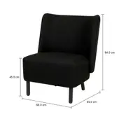 POLTRONA LOUNGE - PRETO/PRETO - Foto 8