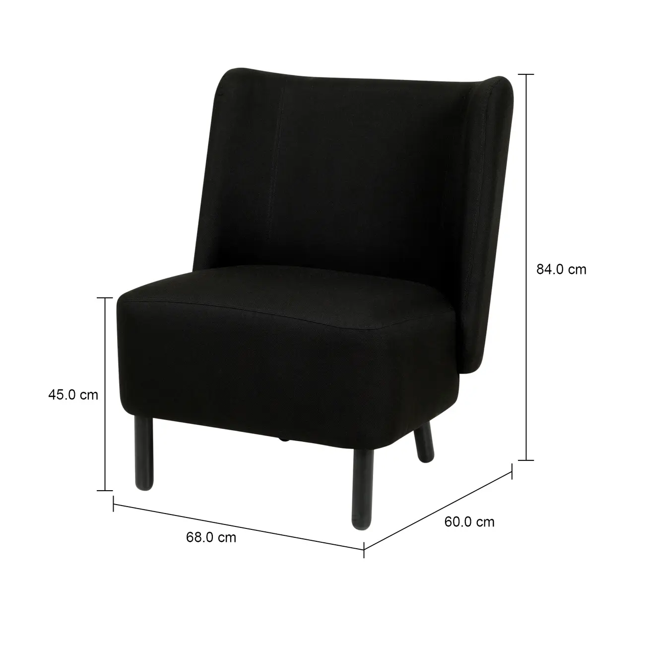 POLTRONA LOUNGE - PRETO/PRETO - Foto 8