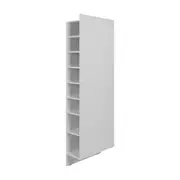 DOVER SAPATEIRA PAREDE C/ESPELHO 64 CM X 1,91 M - BRANCO/PRATA - Foto 4
